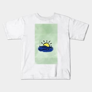 Sun And sea waves Kids T-Shirt